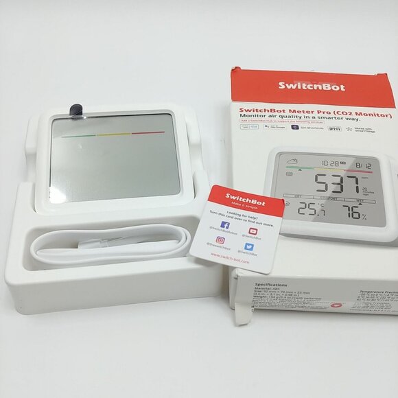 NEW SwitchBot Meter Pro CO2 Air Quality Monitor Built-in‎ Hygrometer/Thermometer - Picture 2 of 6